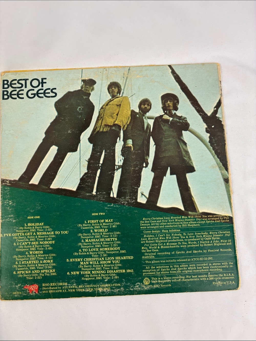 Best of The Bee Gees Original 1973 LP Vinyl Record Album - Stereo Recording - Picture 3 of 10